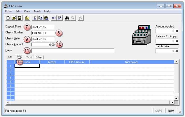 Cash receipt - reverse a prepaid amount