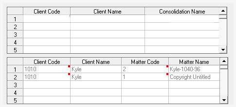 Consolidation Name OR Matter - by Matter Name