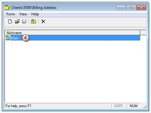Billing Address selection window